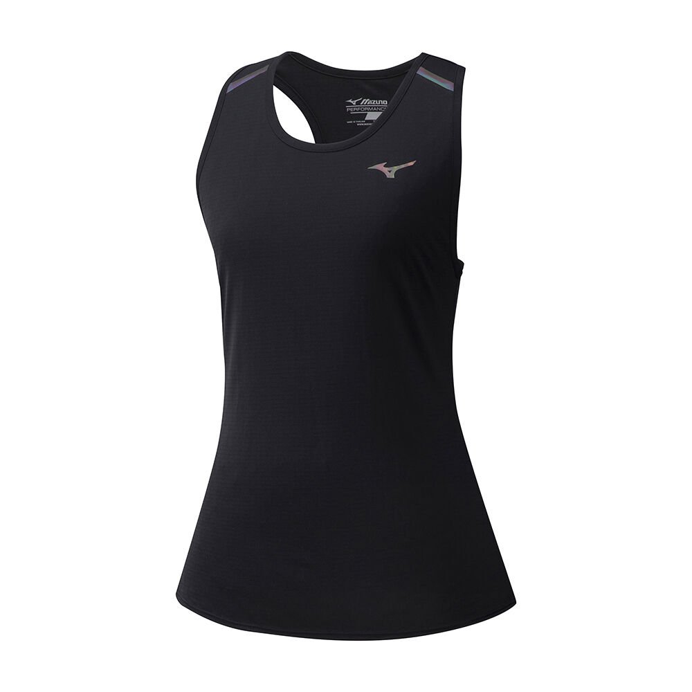 Camisolas de Alças Mizuno Running Solarcut - Mulher - Pretas - QJSLN0856